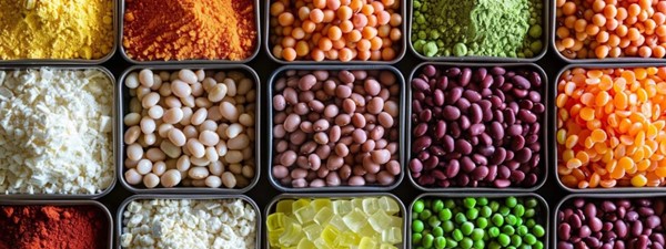 Different fruits and veggies separated into different containers